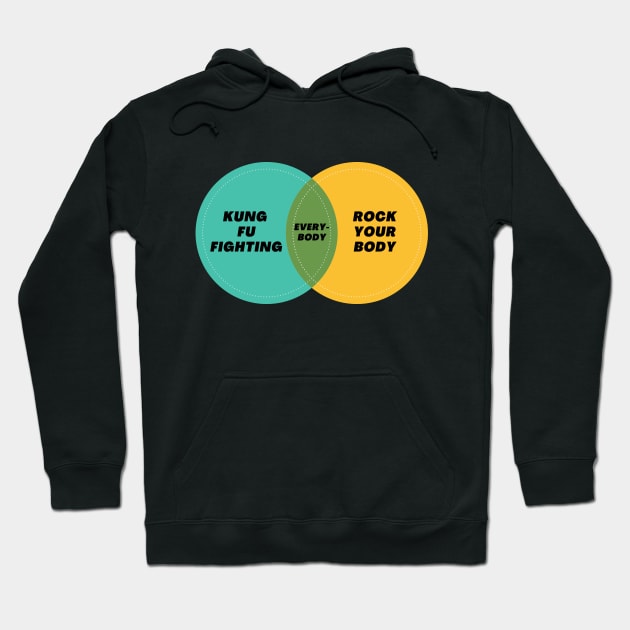 Venn Diagram: Everybody: Kung Fu Fighting & Rock your body Hoodie by Jean-Claude Venn-Diagram